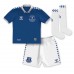 Everton Dwight McNeil #7 Babykleding Thuisshirt Kinderen 2023-24 Korte Mouwen (+ korte broeken)